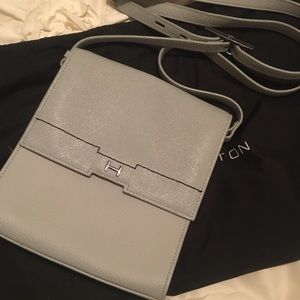 H by Halston Grey Crossbody Purse